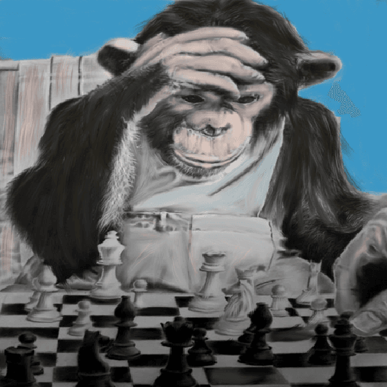 Chess mate Chimpanzee #02