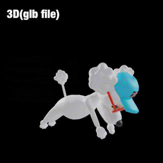 Breakdancing #001：Dog Poodle Sunglasses -3D-