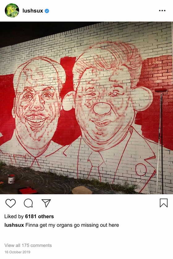 Lushsux #3645 - Mural Lebron James Mao Zedong