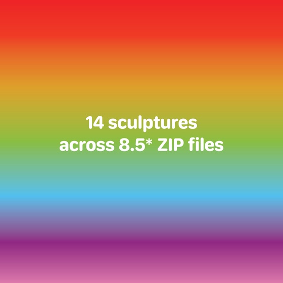 14 sculptures across 8.5 ZIP files (2 of 8.5)