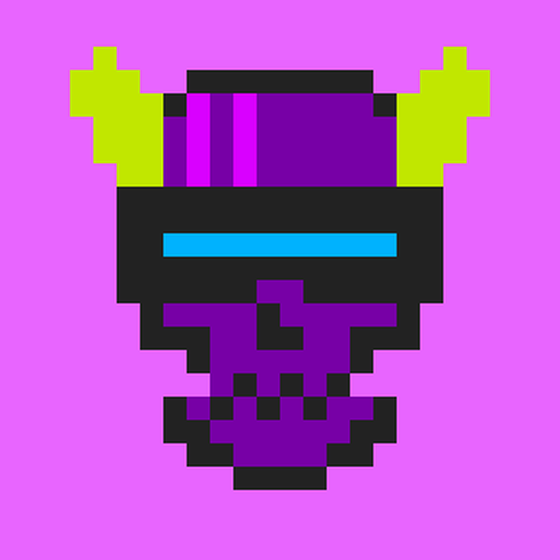 Cyber CryptoSkull #542