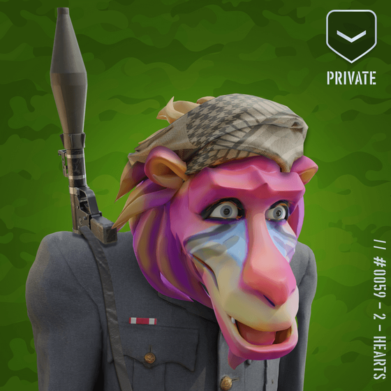 Surprised Purple Private Baboon #59