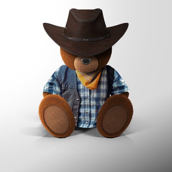 Orange Outlaw Teddy