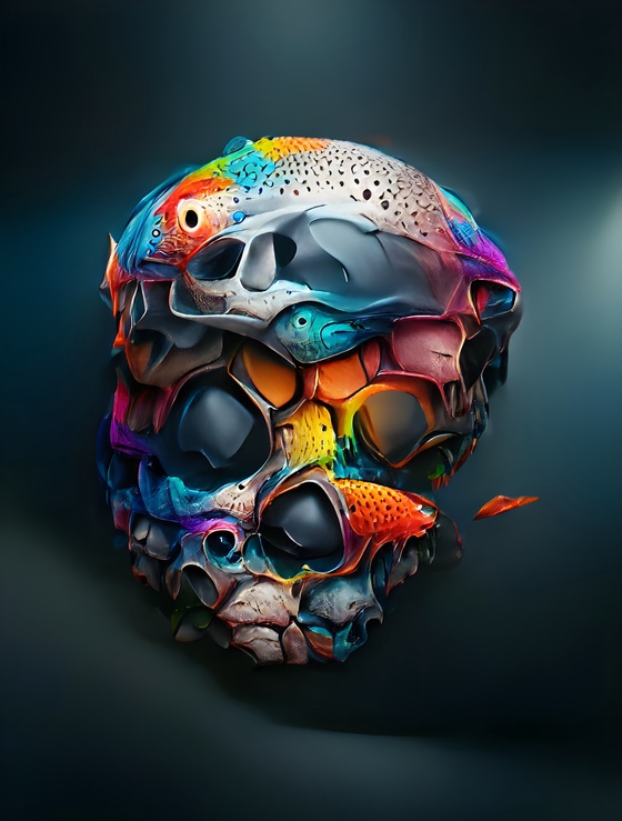 AI Fish Scales Skull