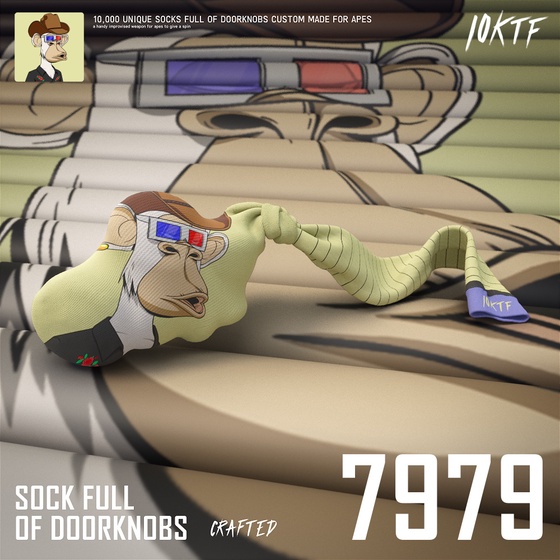 Ape Sock Full of Doorknobs #7979