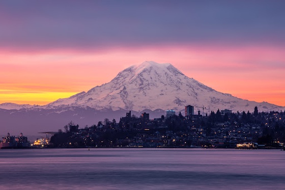 Rainier over Grit City 