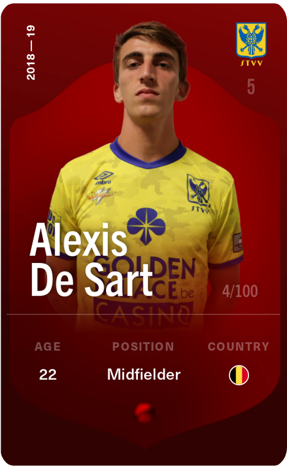 Alexis De Sart 2018-19 • Rare 4/100