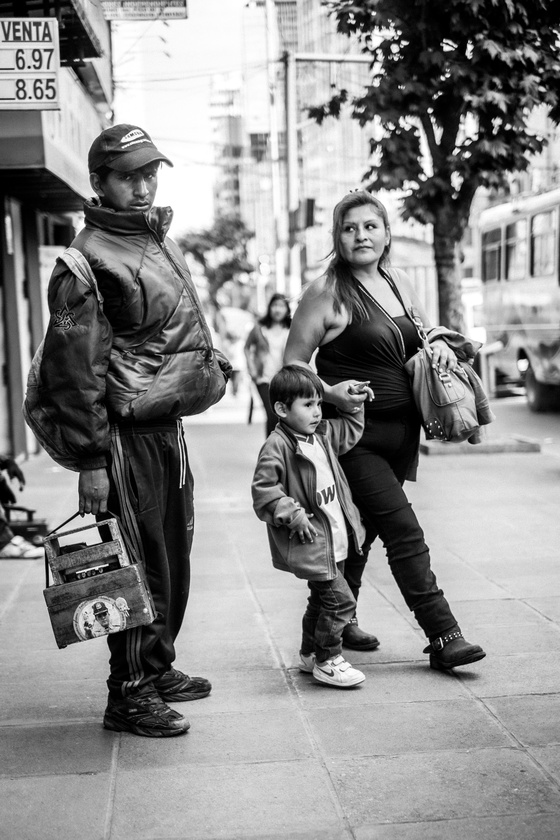 teenager with a shoeshine box