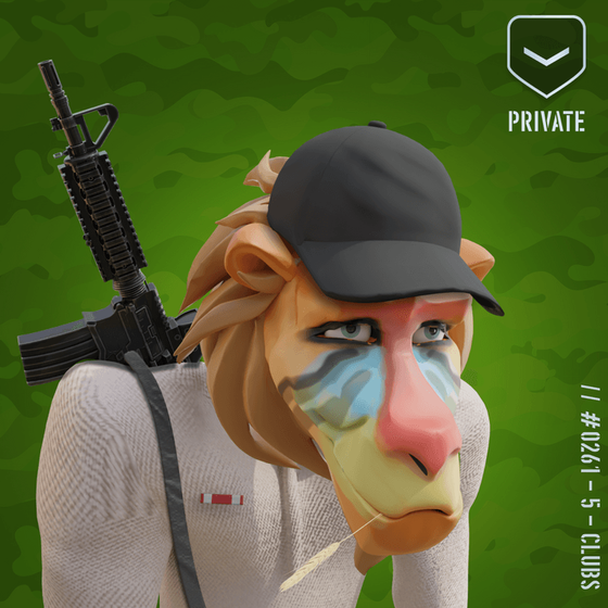 Sad Peach Private Baboon #261