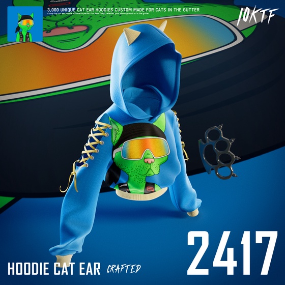 Gutter Cat Ear Hoodie #2417