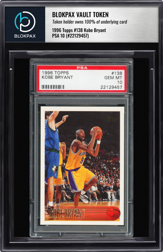 1996 Topps Kobe Bryant #138 - PSA 10 (Cert: 22129457)