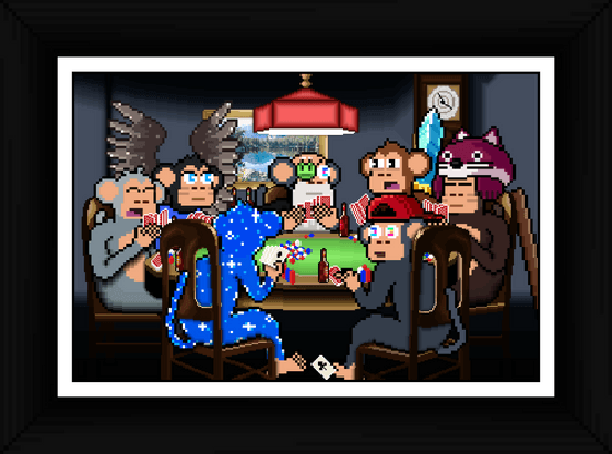 A Fren in Need (Chimps Playing Poker)