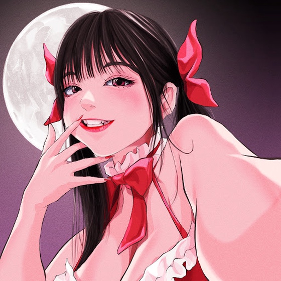 A bewitching girl taking a selfie with the moon#Special Illustrations