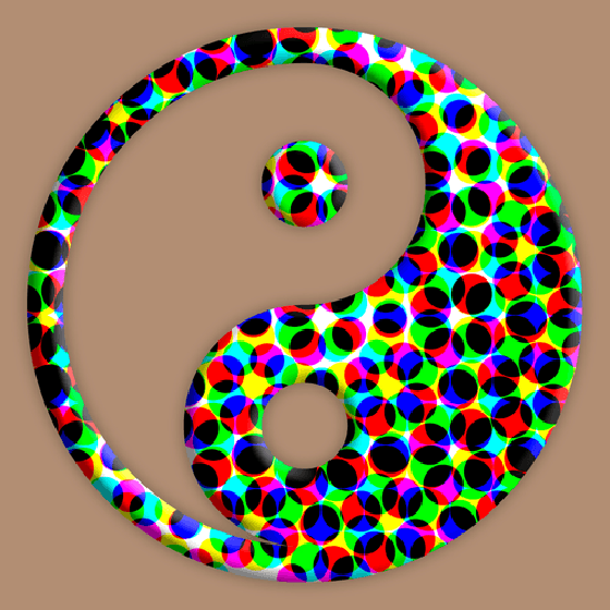 Psychedelic Yin Yang #00017