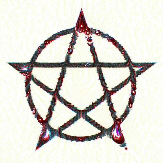 DRIPPING BLOOD PENTAGRAM RUNE