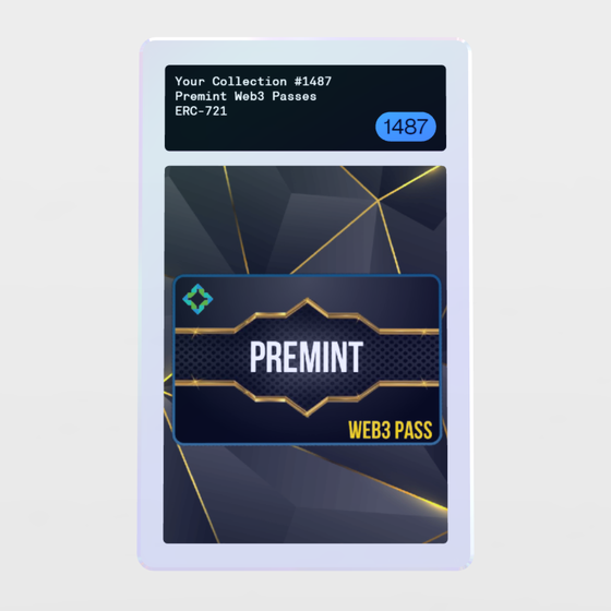 Minter Token - Premint Web3 Passes #1487