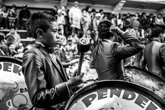 boy plays the drum