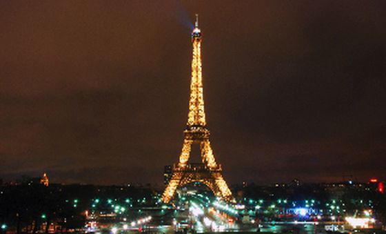 In front of Eiffel Tower