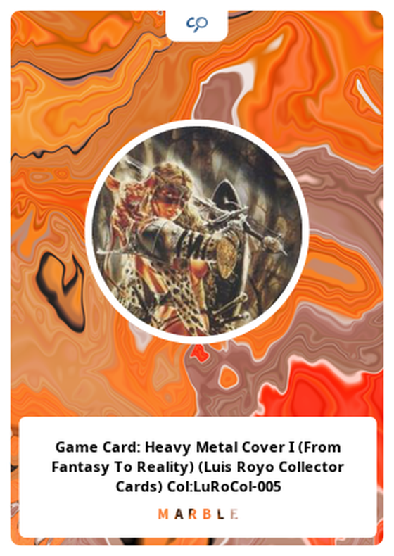 Game Card: Heavy Metal Cover I (From Fantasy To Reality) (Luis Royo Collector Cards) Col:LuRoCol-005