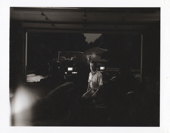 Dream House, 2002, [William H. Macy garage] 8 x 10 Black and White Polaroid Study [No. 1]