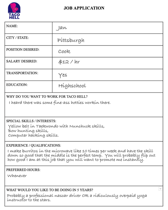 Taco Hell Job Applications #27