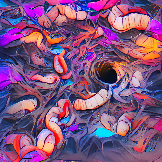 Worms in a hole