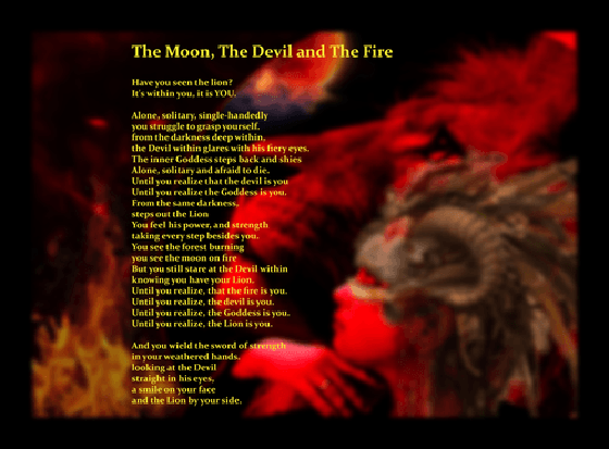 The Moon, The Devil and The Fire: Poem