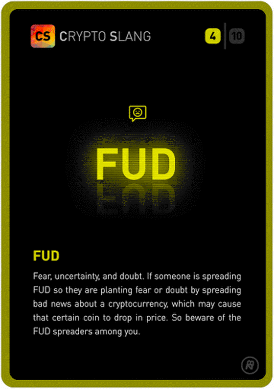 CRYPTO SLANG CARDS  Nr. 4 - FUD