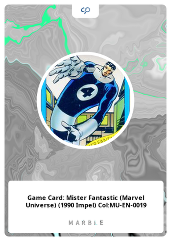 Game Card: Mister Fantastic (Marvel Universe) (1990 Impel) Col:MU-EN-0019