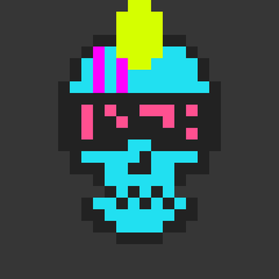 Cyber CryptoSkull #457