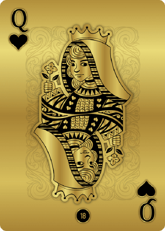 Gold Heart Queen 18