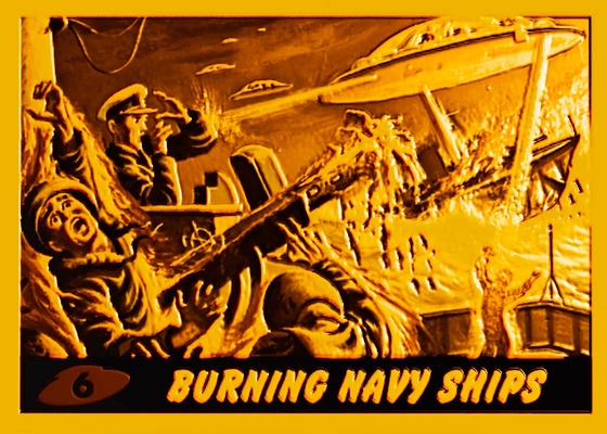 6 -  Burning Navy Ships (Gold) #8 of 25