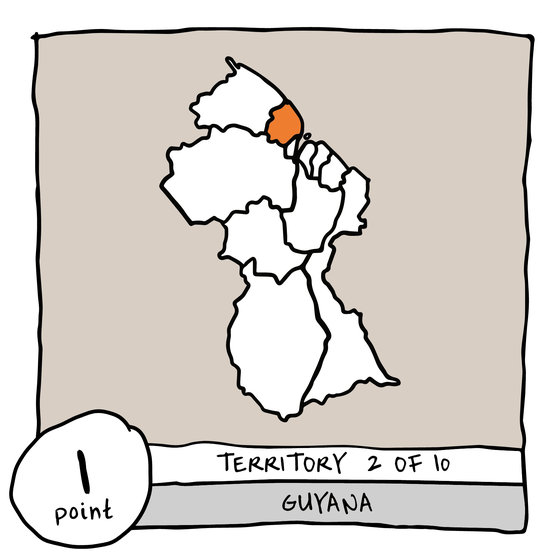 Territory 2/10 - Guyana (Pomeroon-Supenaam)