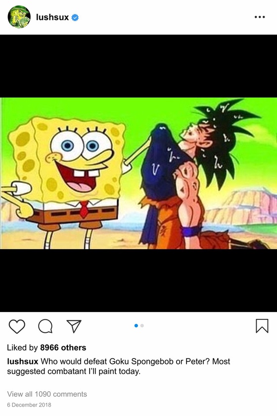 Lushsux #3315 - Shit Post Goku SpongeBob