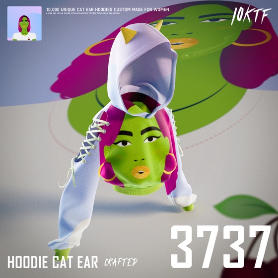 World of Cat Ear Hoodie #3737