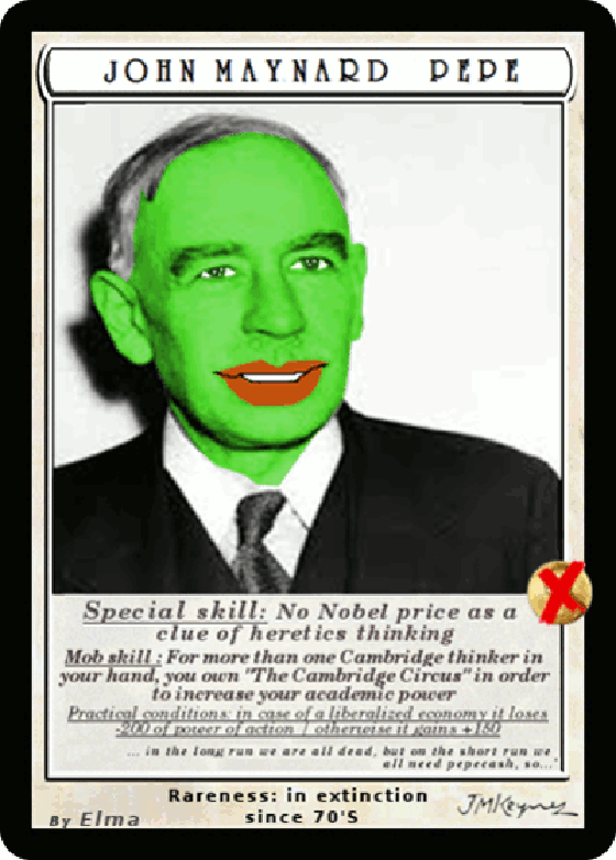 JMPEPEKEYNES Series 10, Card 43 | RARE PEPE