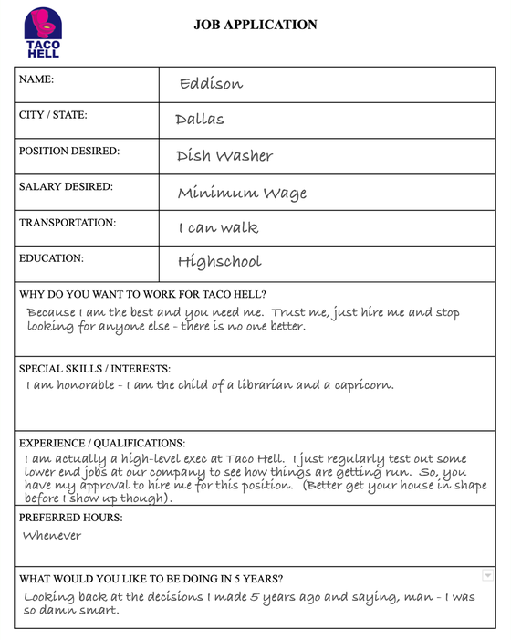 Taco Hell Job Applications #25