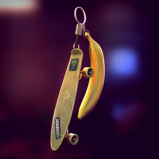 Atari Keychain Skateboard #72