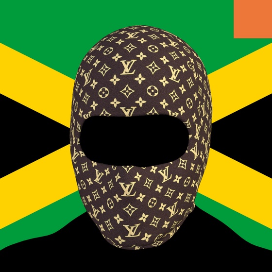 Villain #81 - The LV Balaclava Villain on the Jamrock background with the Original Accent