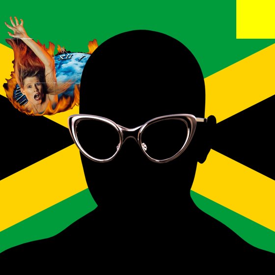 Villain #106 - The Rose Gold Glasses Villain on the Jamrock background with the Yellow Accent