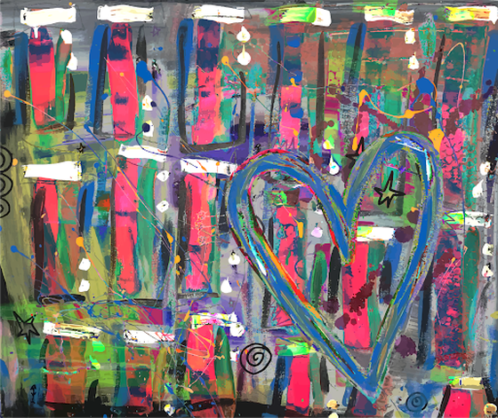 "Love" Limited Edition of 25 - Unlockable Hi-Res File - Intuitive Abstract Expressionism Series 