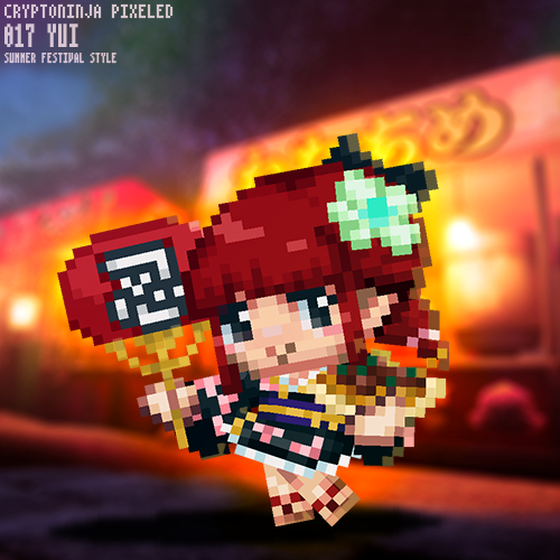 CryptoNinja Pixeled #017 - YUI "SUMMER FESTIVAL STYLE"