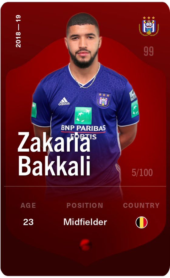 Zakaria Bakkali 2018-19 • Rare 5/100