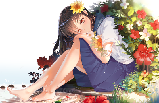 夏に咲く花 Girl And Flower