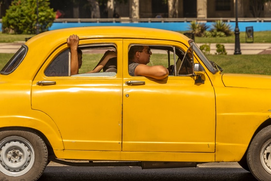 Yellow Crowded Car