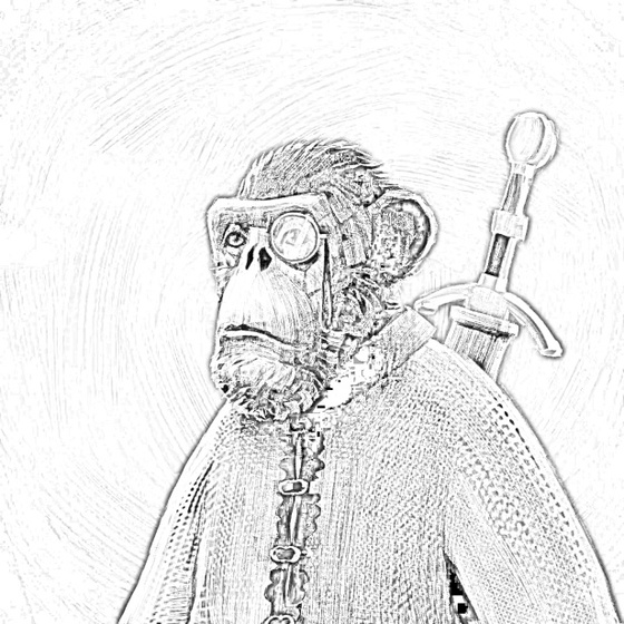 Sketchy Old Ape #186