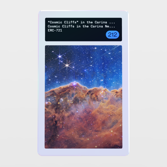 Minter Token - Cosmic Cliffs in the Carina Nebula NIRCam Image #212