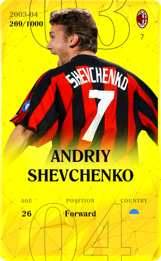 Andriy Shevchenko 2003-04 • Limited 269/1000