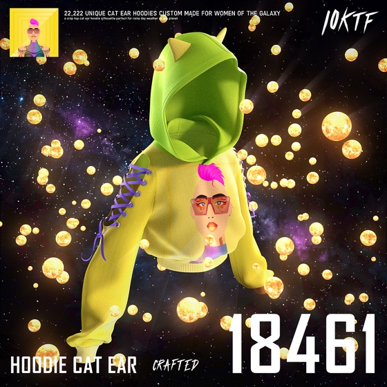 Galaxy Cat Ear Hoodie #18461