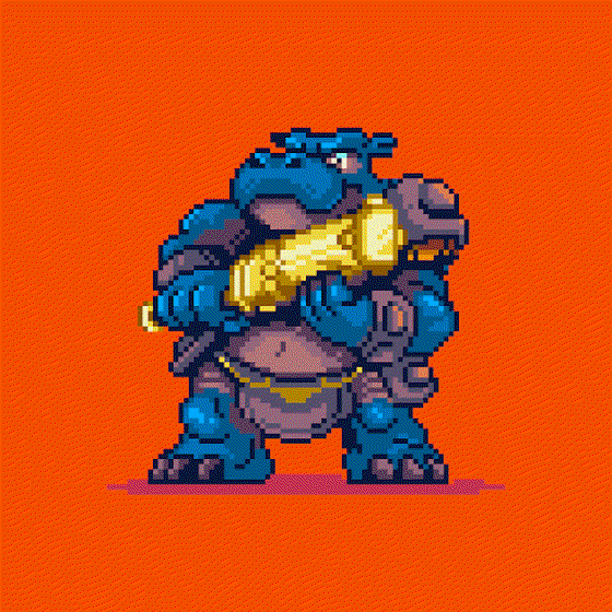 Dino Warriors "Hippo" 8-Bit Edition (2021)